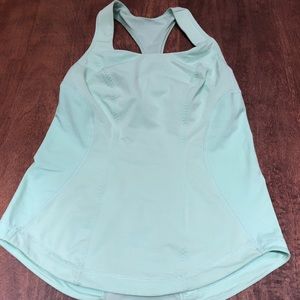 Lululemon acqua blue racerback workout tank